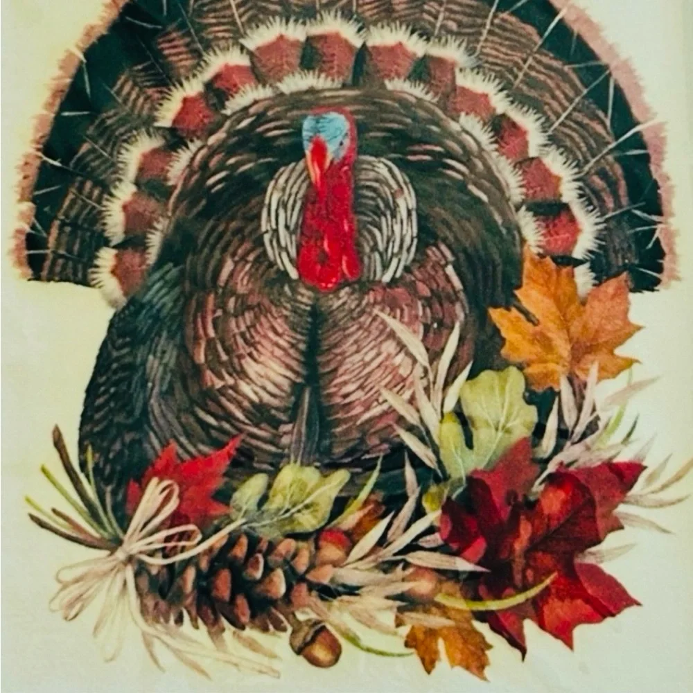 🦃 Plump Turkey Artisan Flour Sack Towel 100% Egyptian Cotton Vintage NWT